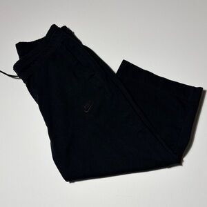 Nike Black Wide Leg Cropped Pants Women’s Medium Drawstring Lounge